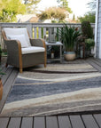LOOMLAN Rugs Athena Blue Washable Indoor-Outdoor Rug