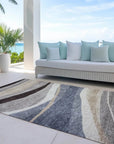 LOOMLAN Rugs Athena Blue Washable Indoor-Outdoor Rug