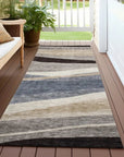 LOOMLAN Rugs Athena Blue Washable Indoor-Outdoor Rug