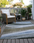 LOOMLAN Rugs Athena Brown Washable Indoor-Outdoor Rug