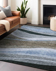 LOOMLAN Rugs Athena Brown Washable Indoor-Outdoor Rug