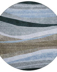 LOOMLAN Rugs Athena Brown Washable Indoor-Outdoor Rug