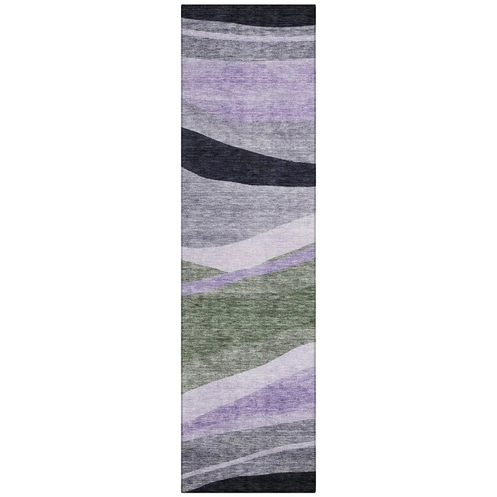LOOMLAN Rugs Athena Green Washable Indoor-Outdoor Rug