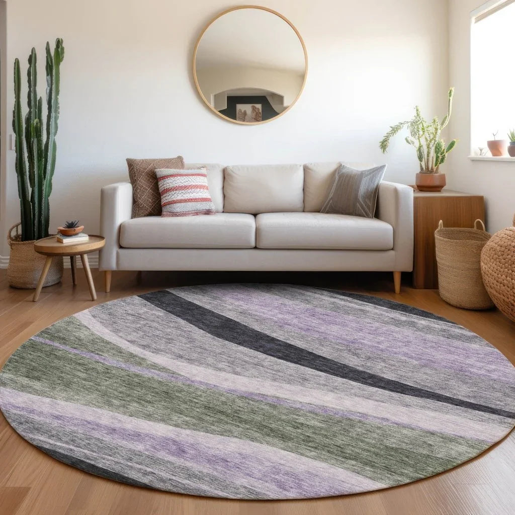 LOOMLAN Rugs Athena Green Washable Indoor-Outdoor Rug