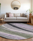 LOOMLAN Rugs Athena Green Washable Indoor-Outdoor Rug