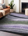 LOOMLAN Rugs Athena Green Washable Indoor-Outdoor Rug