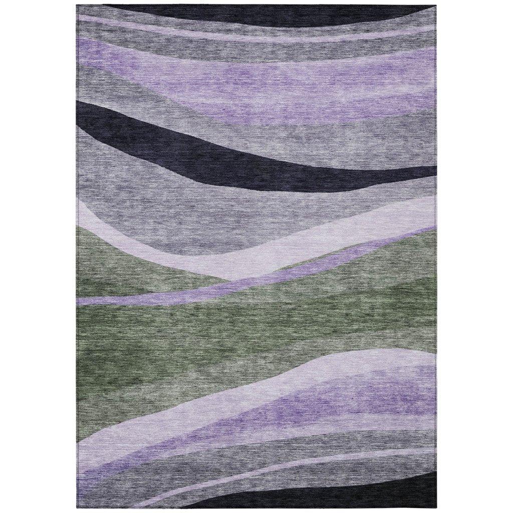 LOOMLAN Rugs Athena Green Washable Indoor-Outdoor Rug