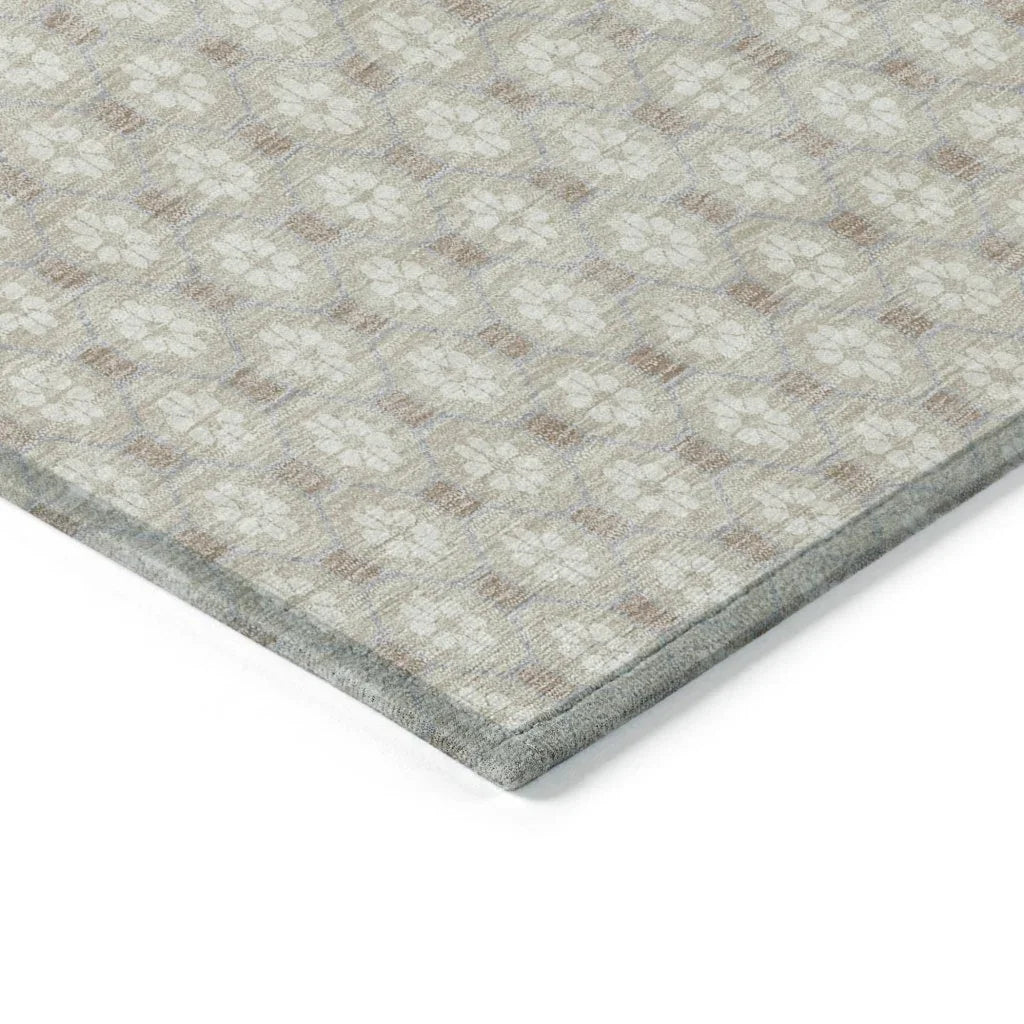 LOOMLAN Rugs Auralyn Brown Washable Indoor-Outdoor Rug