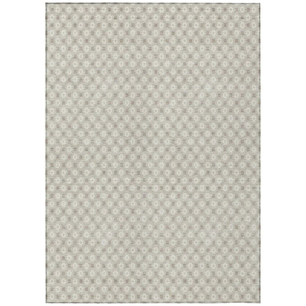 LOOMLAN Rugs Auralyn Brown Washable Indoor-Outdoor Rug