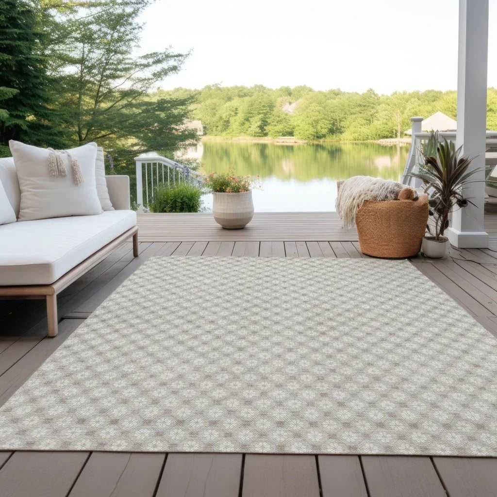 LOOMLAN Rugs Auralyn Brown Washable Indoor-Outdoor Rug