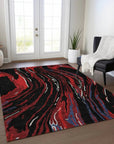 LOOMLAN Rugs Aureva Black Washable Indoor-Outdoor Rug