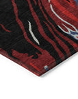 LOOMLAN Rugs Aureva Black Washable Indoor-Outdoor Rug