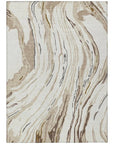 LOOMLAN Rugs Aureva Ivory Washable Indoor-Outdoor Rug