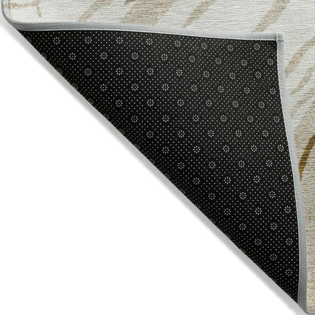 LOOMLAN Rugs Aureva Ivory Washable Indoor-Outdoor Rug