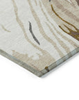 LOOMLAN Rugs Aureva Ivory Washable Indoor-Outdoor Rug
