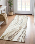 LOOMLAN Rugs Aureva Ivory Washable Indoor-Outdoor Rug