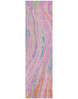 LOOMLAN Rugs Aureva Pink Washable Indoor-Outdoor Rug