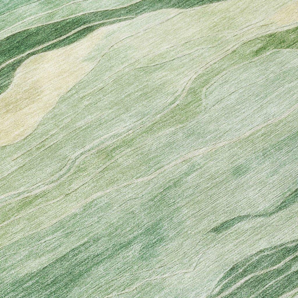 LOOMLAN Rugs Aurienne Green Washable Indoor-Outdoor Rug