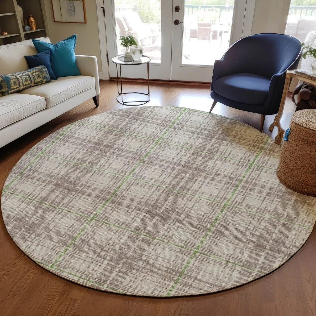 LOOMLAN Rugs Aurora Beige Washable Indoor-Outdoor Rug