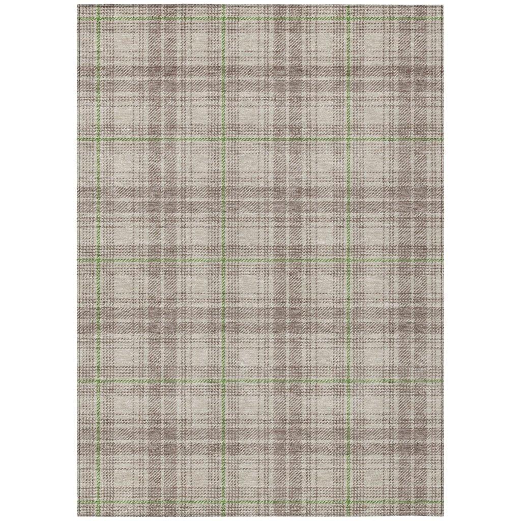 LOOMLAN Rugs Aurora Beige Washable Indoor-Outdoor Rug