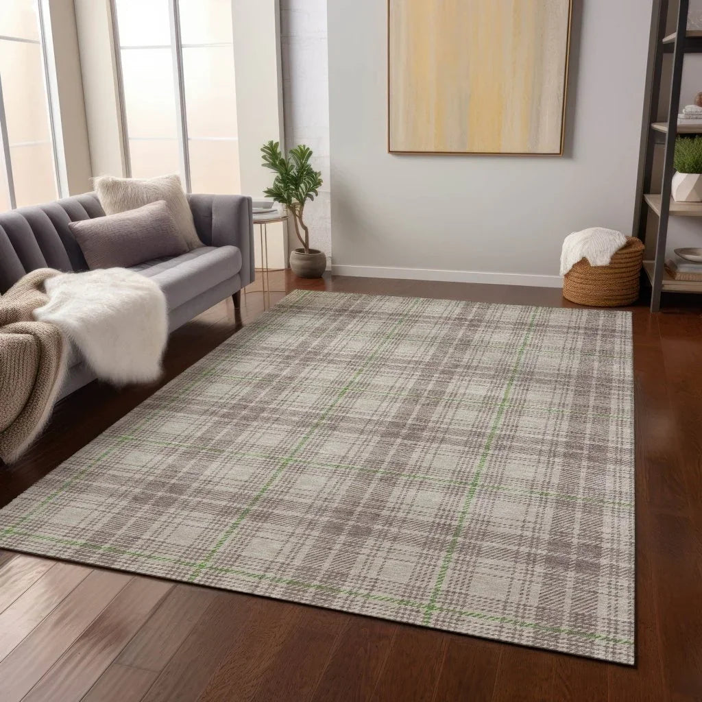 LOOMLAN Rugs Aurora Beige Washable Indoor-Outdoor Rug