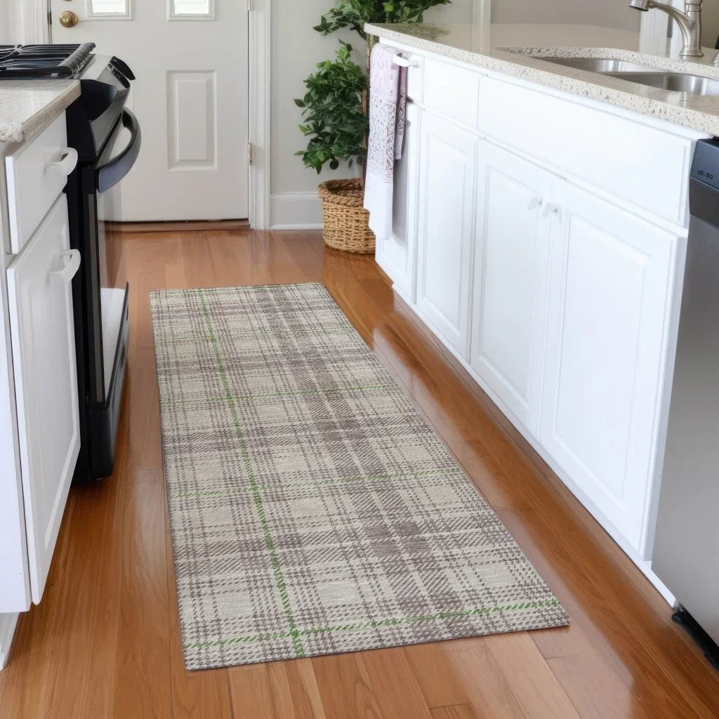 LOOMLAN Rugs Aurora Beige Washable Indoor-Outdoor Rug