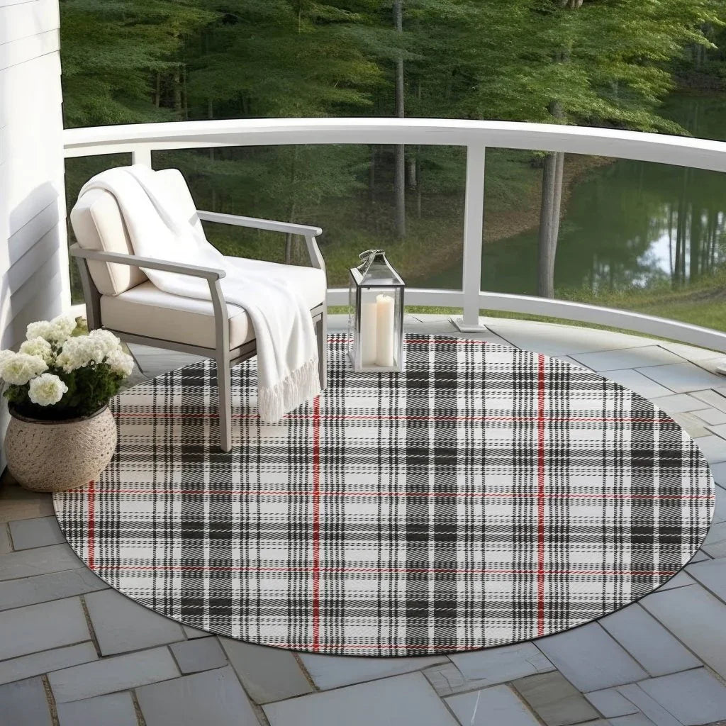 LOOMLAN Rugs Aurora Black Washable Indoor-Outdoor Rug