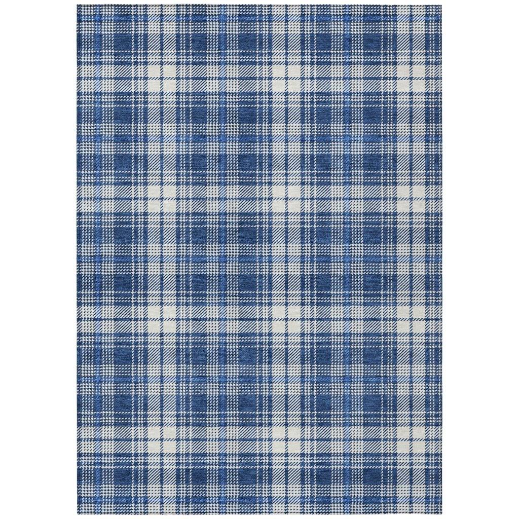 LOOMLAN Rugs Aurora Blue Washable Indoor-Outdoor Rug