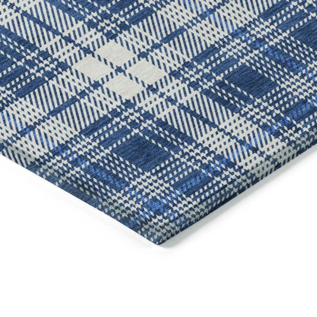 LOOMLAN Rugs Aurora Blue Washable Indoor-Outdoor Rug