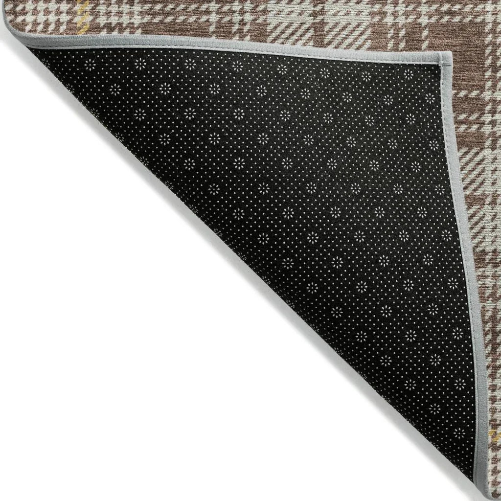 LOOMLAN Rugs Aurora Brown Washable Indoor-Outdoor Rug