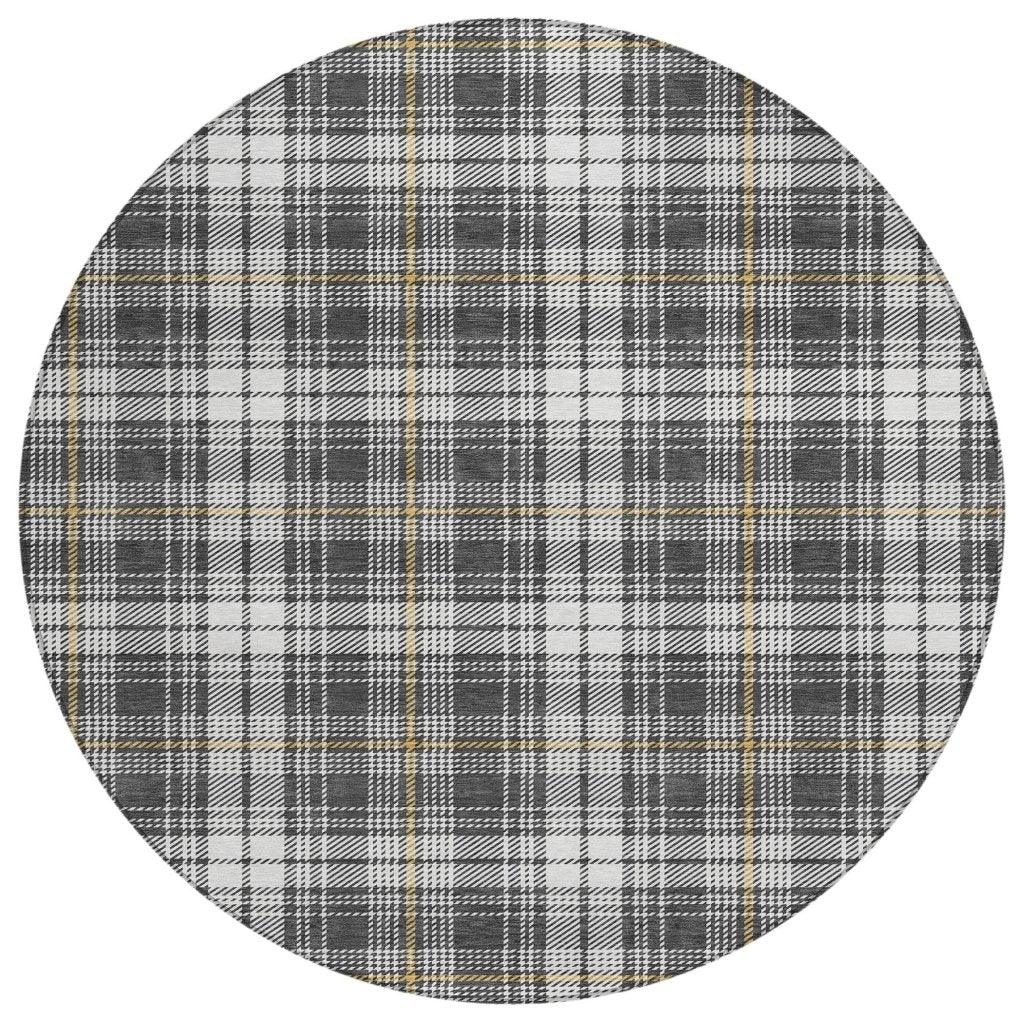 LOOMLAN Rugs Aurora Charcoal Washable Indoor-Outdoor Rug