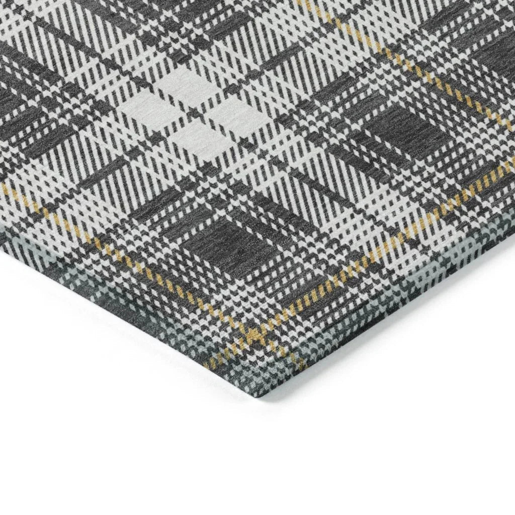 LOOMLAN Rugs Aurora Charcoal Washable Indoor-Outdoor Rug
