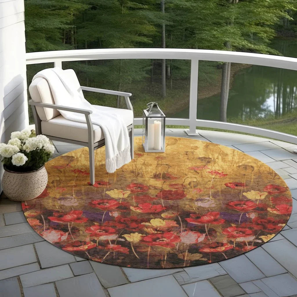 LOOMLAN Rugs Aurora Gold Washable Indoor-Outdoor Rug