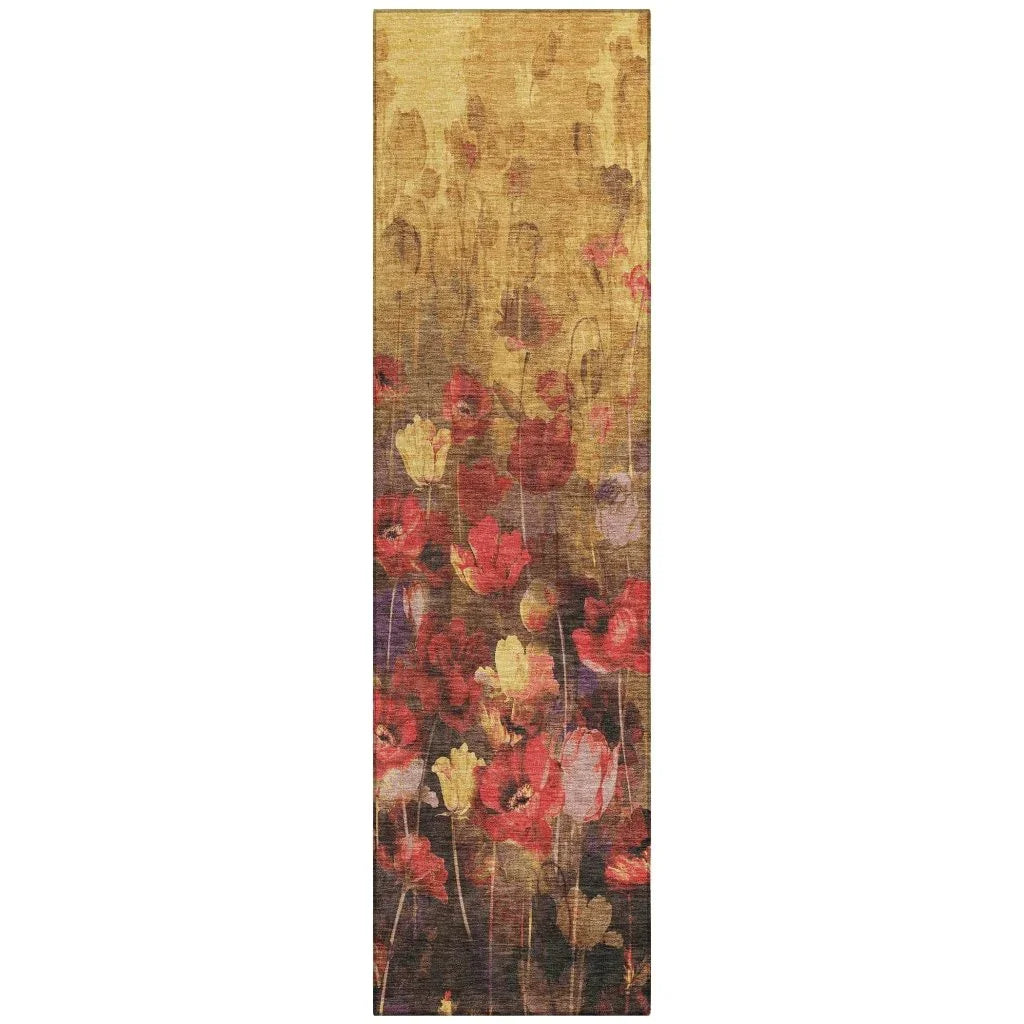 LOOMLAN Rugs Aurora Gold Washable Indoor-Outdoor Rug