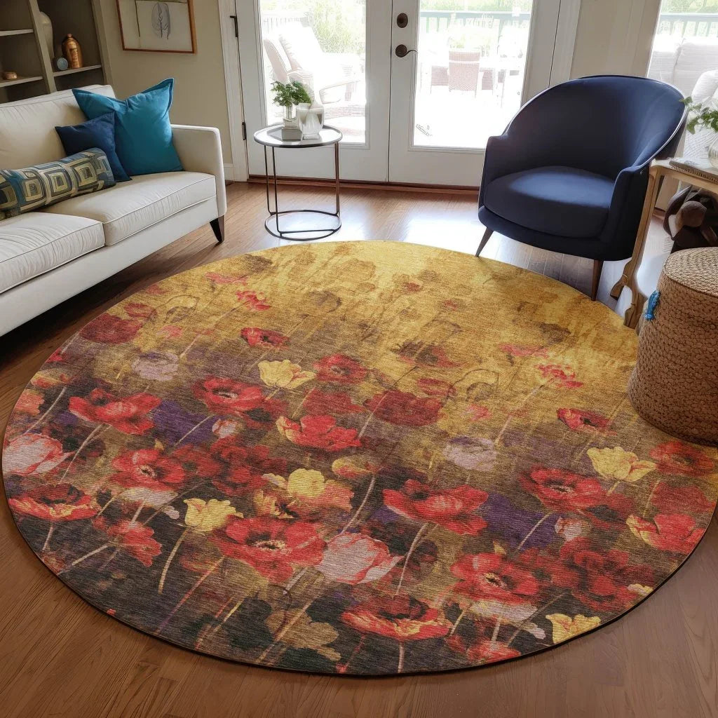 LOOMLAN Rugs Aurora Gold Washable Indoor-Outdoor Rug