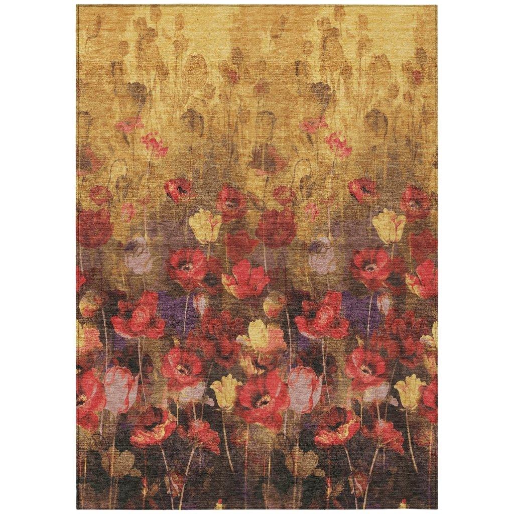 LOOMLAN Rugs Aurora Gold Washable Indoor-Outdoor Rug