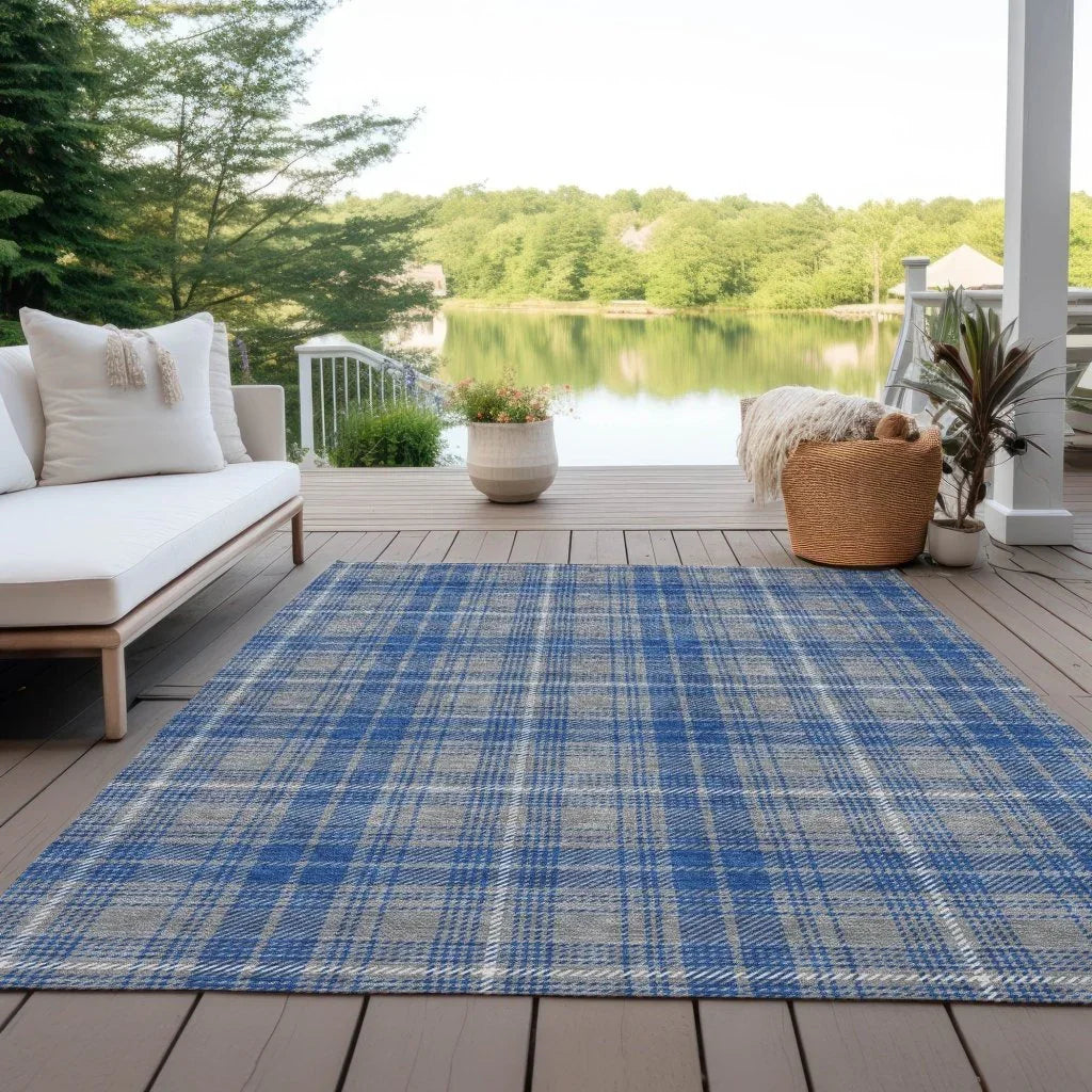 LOOMLAN Rugs Aurora Gray Washable Indoor-Outdoor Rug