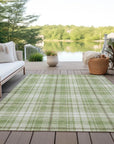 LOOMLAN Rugs Aurora Green Washable Indoor-Outdoor Rug