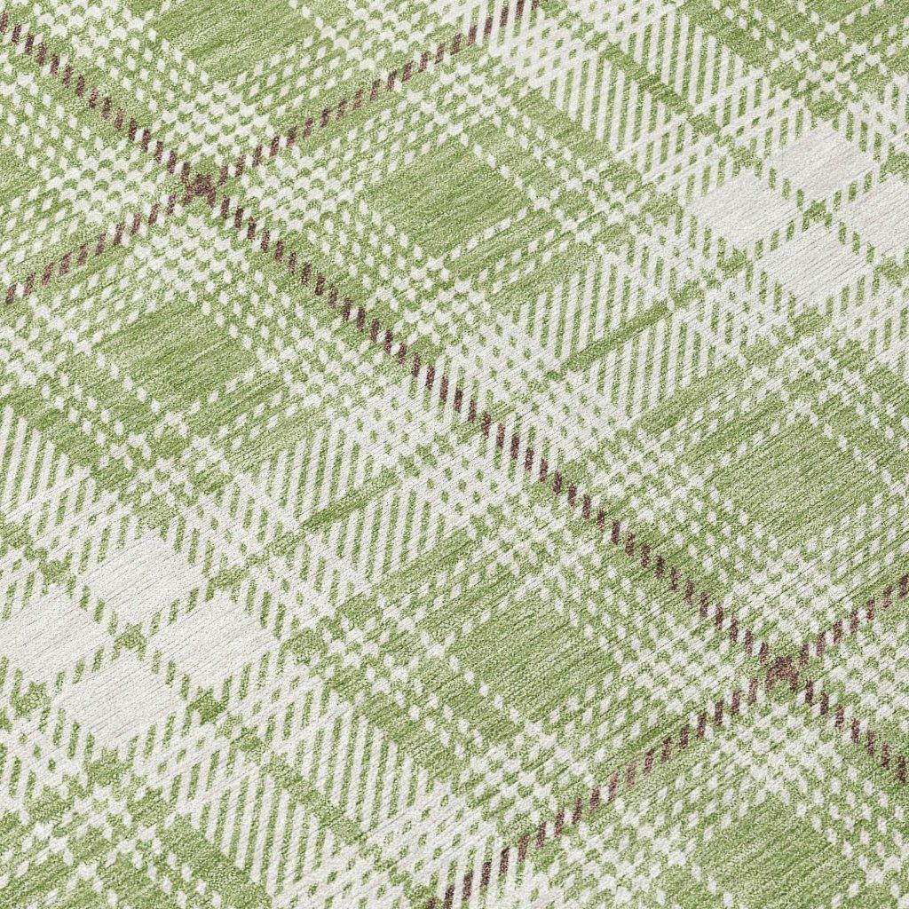LOOMLAN Rugs Aurora Green Washable Indoor-Outdoor Rug