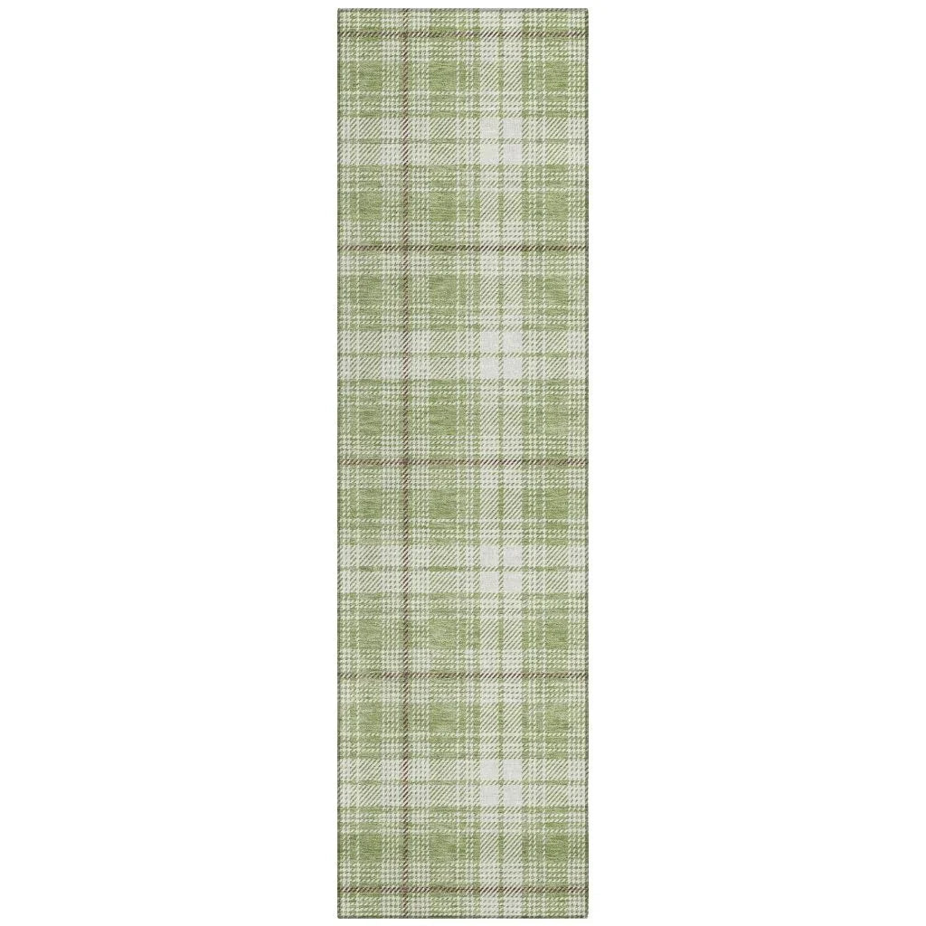 LOOMLAN Rugs Aurora Green Washable Indoor-Outdoor Rug