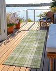 LOOMLAN Rugs Aurora Green Washable Indoor-Outdoor Rug