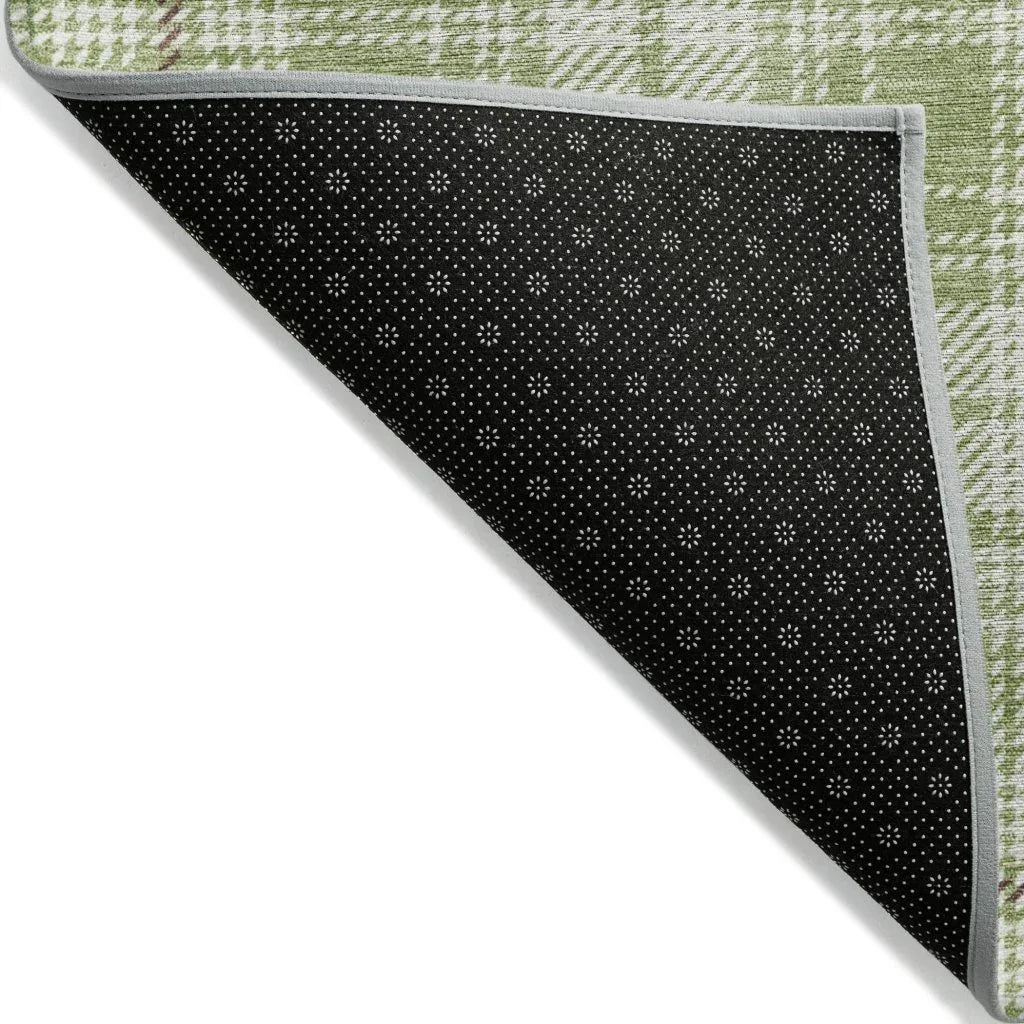 LOOMLAN Rugs Aurora Green Washable Indoor-Outdoor Rug