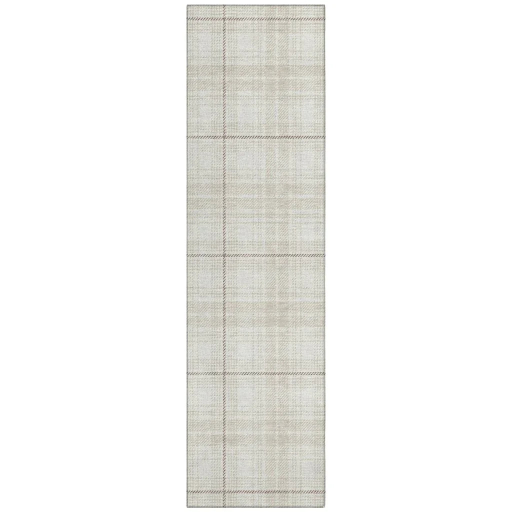 LOOMLAN Rugs Aurora Ivory Washable Indoor-Outdoor Rug