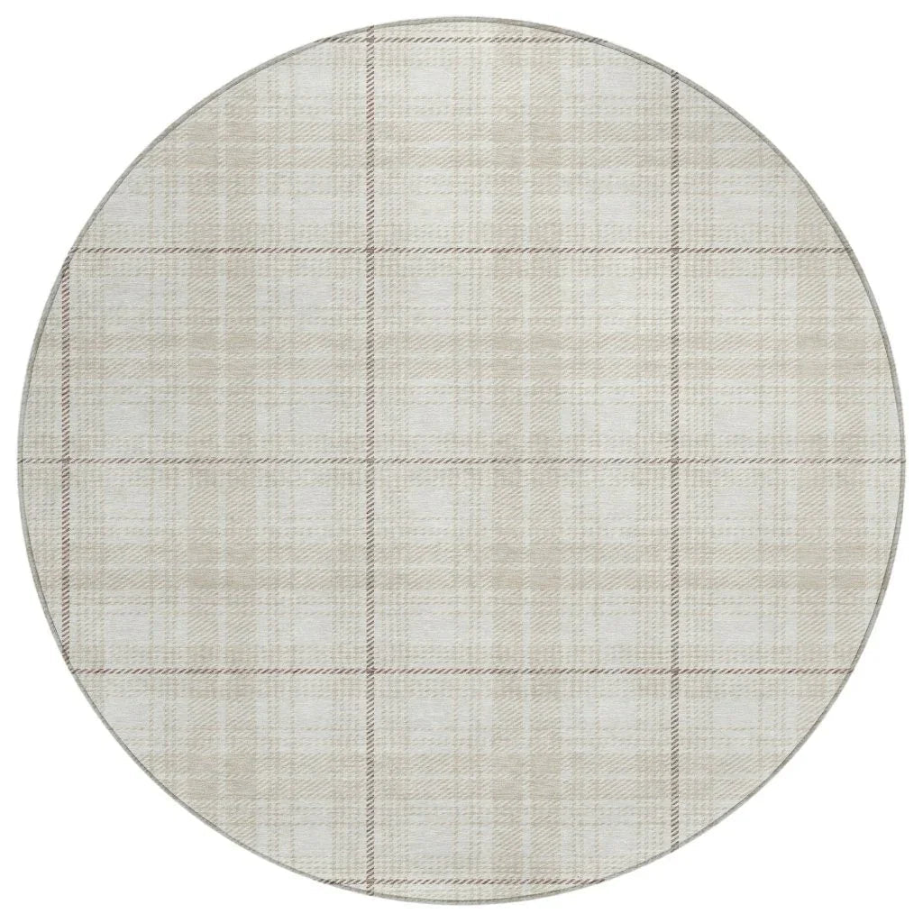 LOOMLAN Rugs Aurora Ivory Washable Indoor-Outdoor Rug