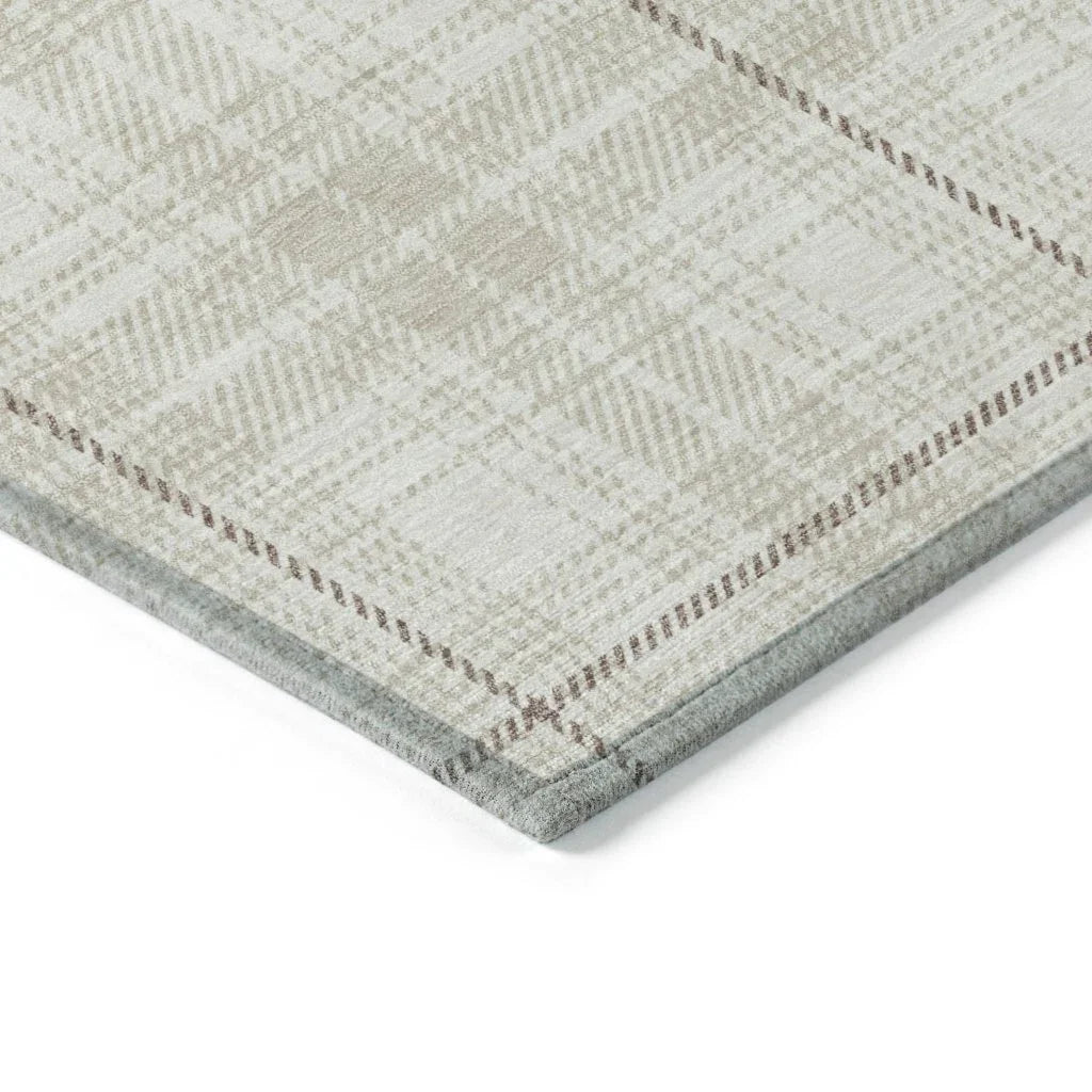 LOOMLAN Rugs Aurora Ivory Washable Indoor-Outdoor Rug