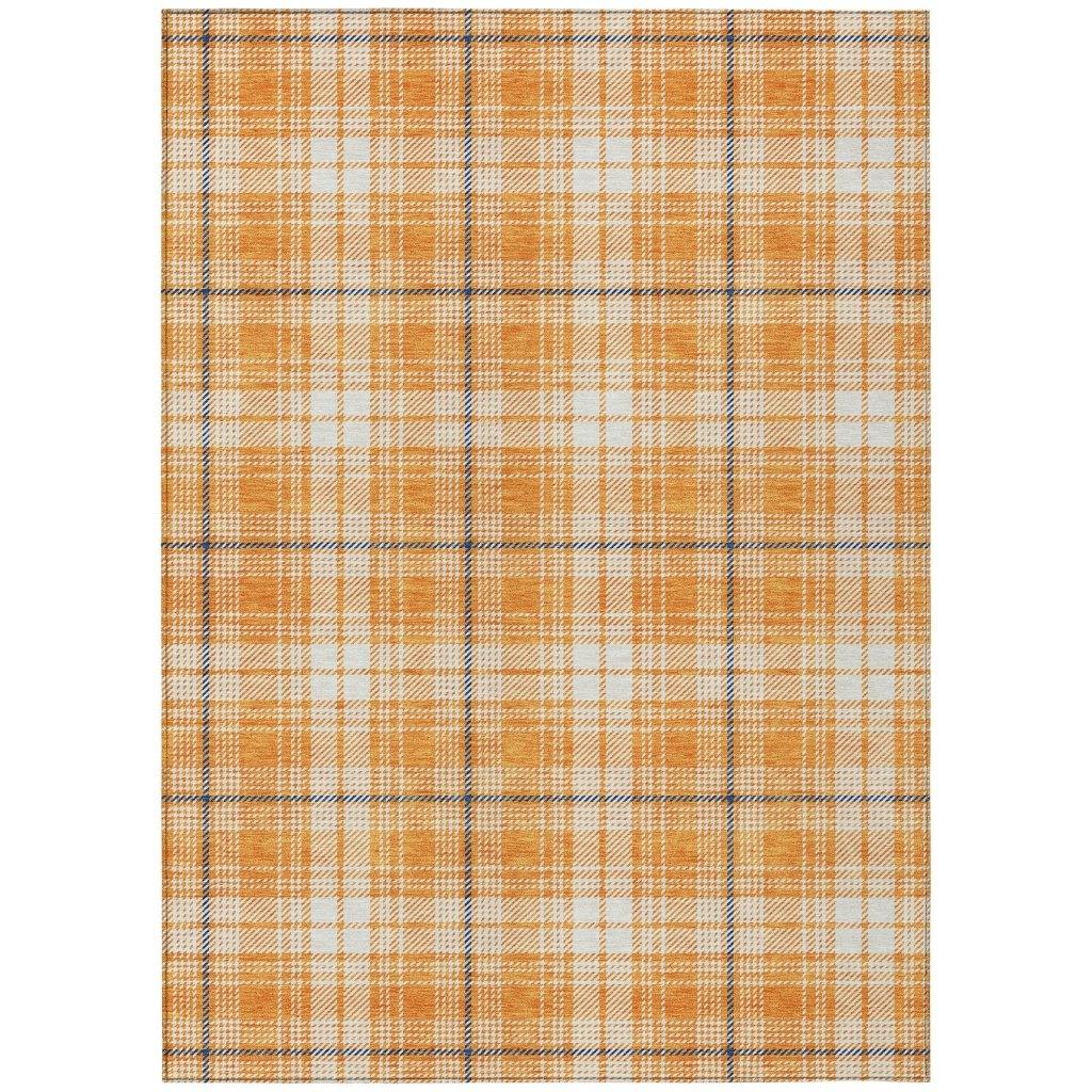 LOOMLAN Rugs Aurora Orange Washable Indoor-Outdoor Rug