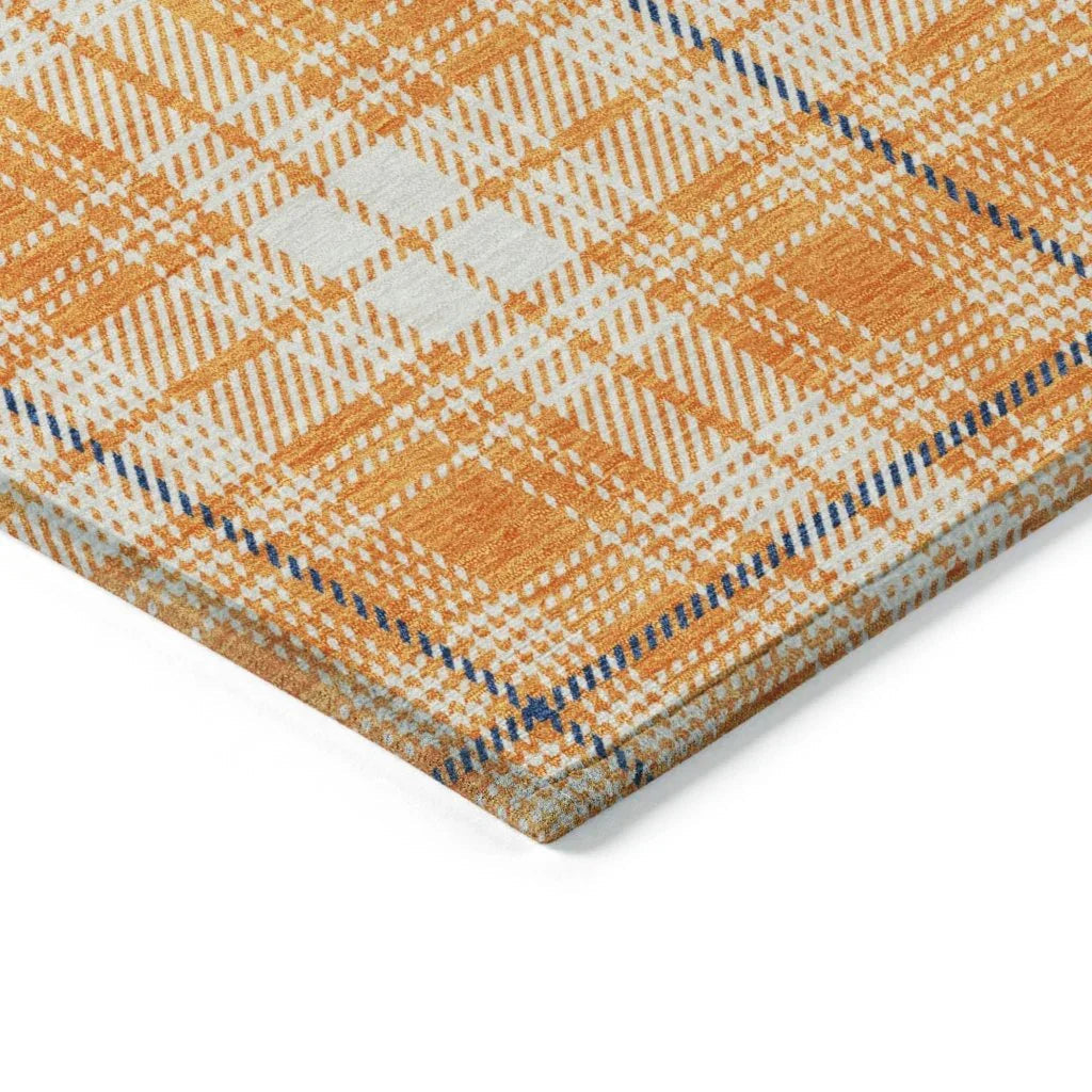 LOOMLAN Rugs Aurora Orange Washable Indoor-Outdoor Rug
