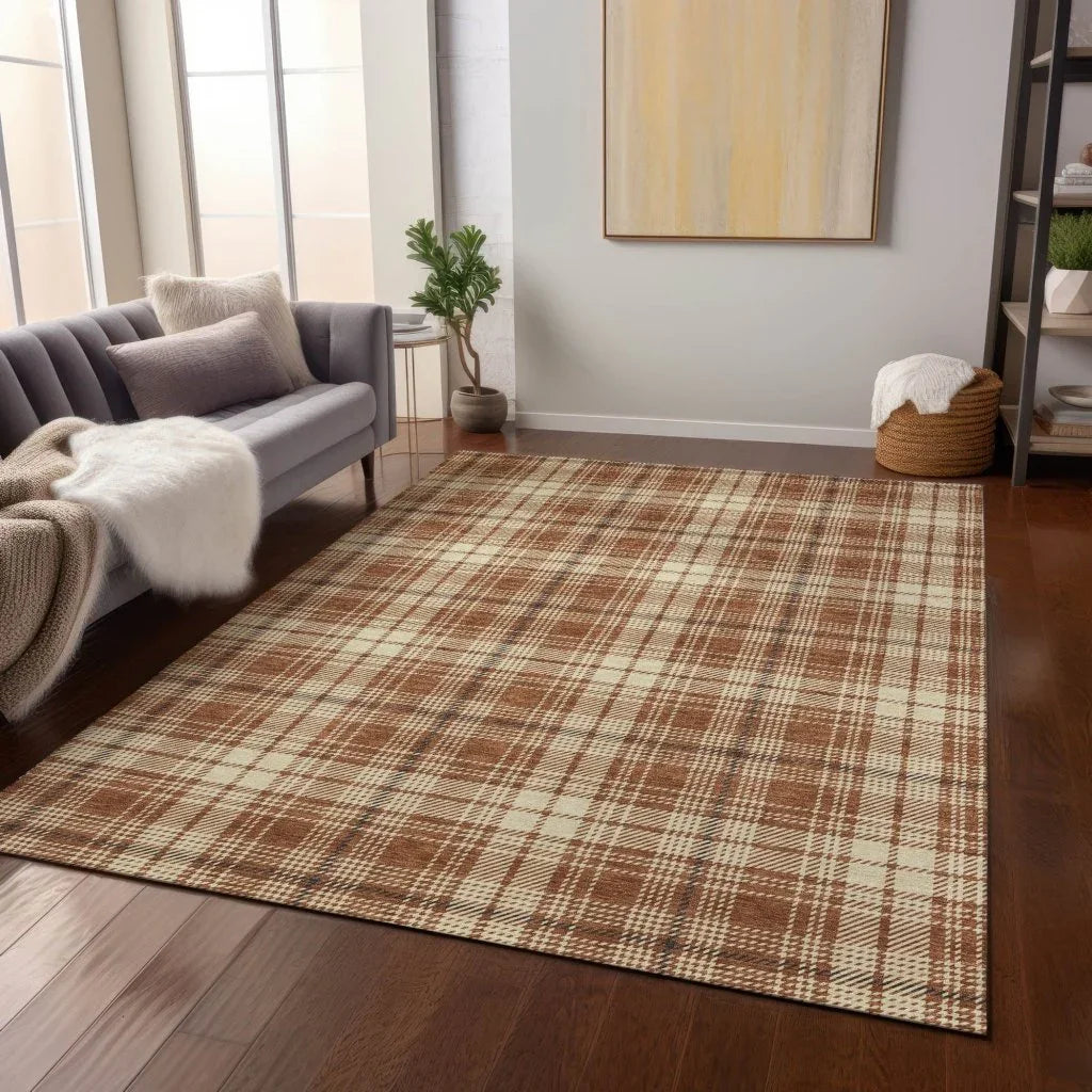 LOOMLAN Rugs Aurora Paprika Washable Indoor-Outdoor Rug