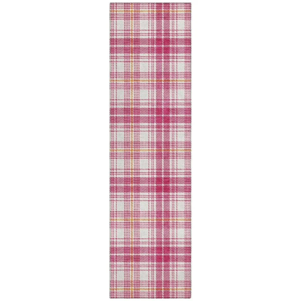 LOOMLAN Rugs Aurora Pink Washable Indoor-Outdoor Rug