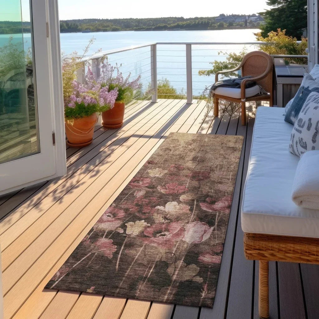 LOOMLAN Rugs Aurora Taupe Washable Indoor-Outdoor Rug